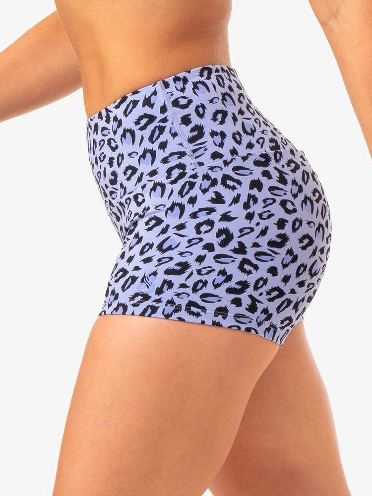 Women's Ryderwear Women Shorts Adapt High Waisted Scrunch Shorts Lavender Leopard | NZ1941ZG