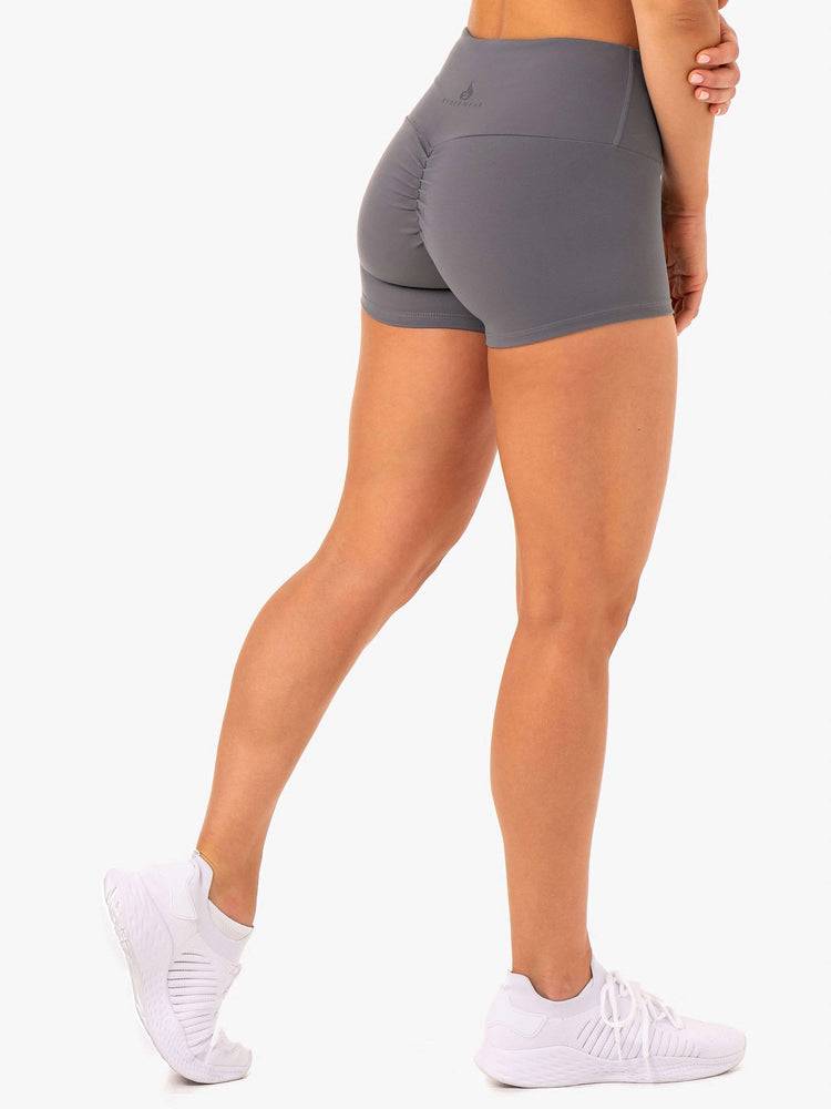 Women's Ryderwear Women Shorts Adapt High Waisted Scrunch Shorts Grey | NZ1996VD