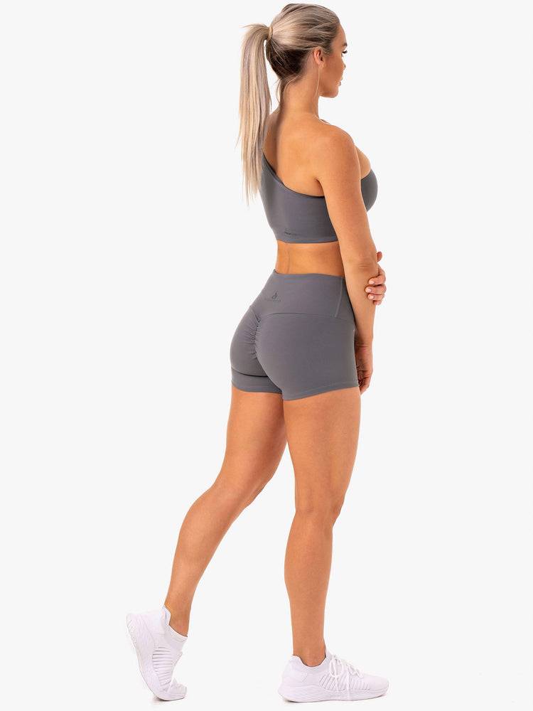 Women's Ryderwear Women Shorts Adapt High Waisted Scrunch Shorts Grey | NZ1996VD