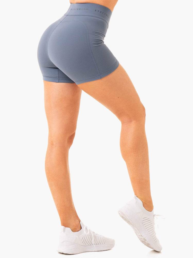 Women's Ryderwear Women Shorts Advance Compression Shorts Steel Blue | NZ2108TV