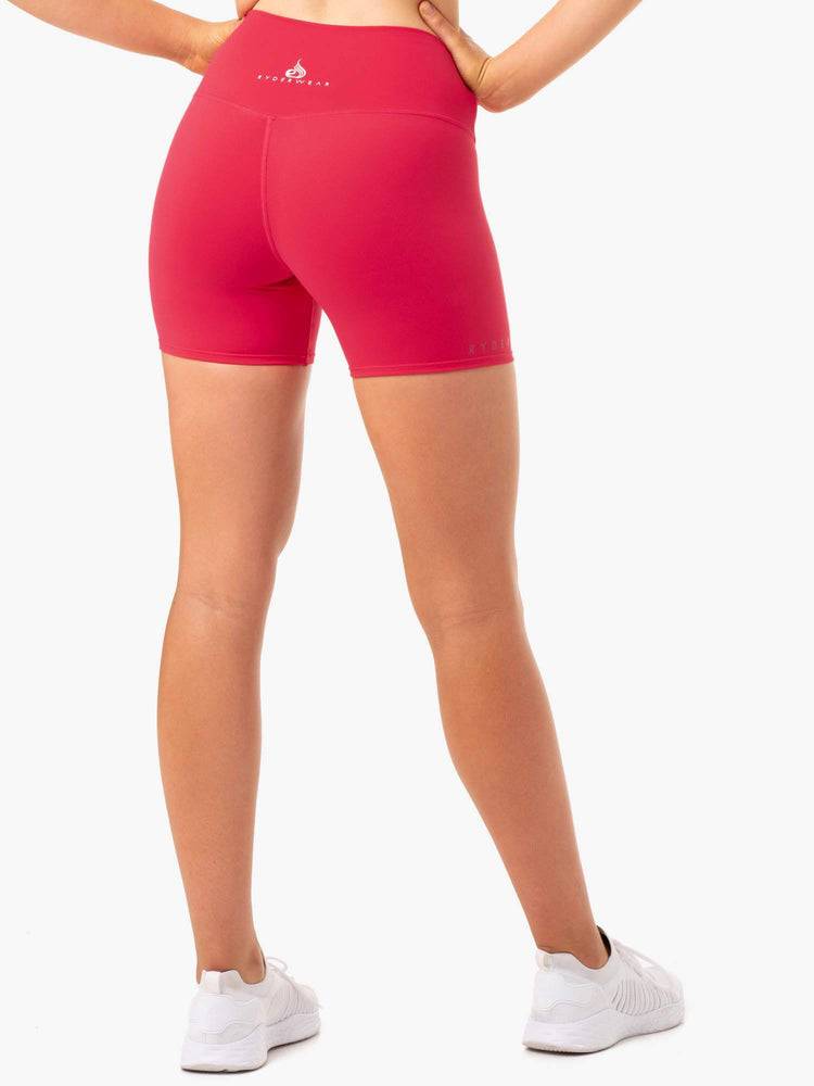 Women's Ryderwear Women Shorts Amazon High Waisted Shorts Strawberry Red | NZ1942XF