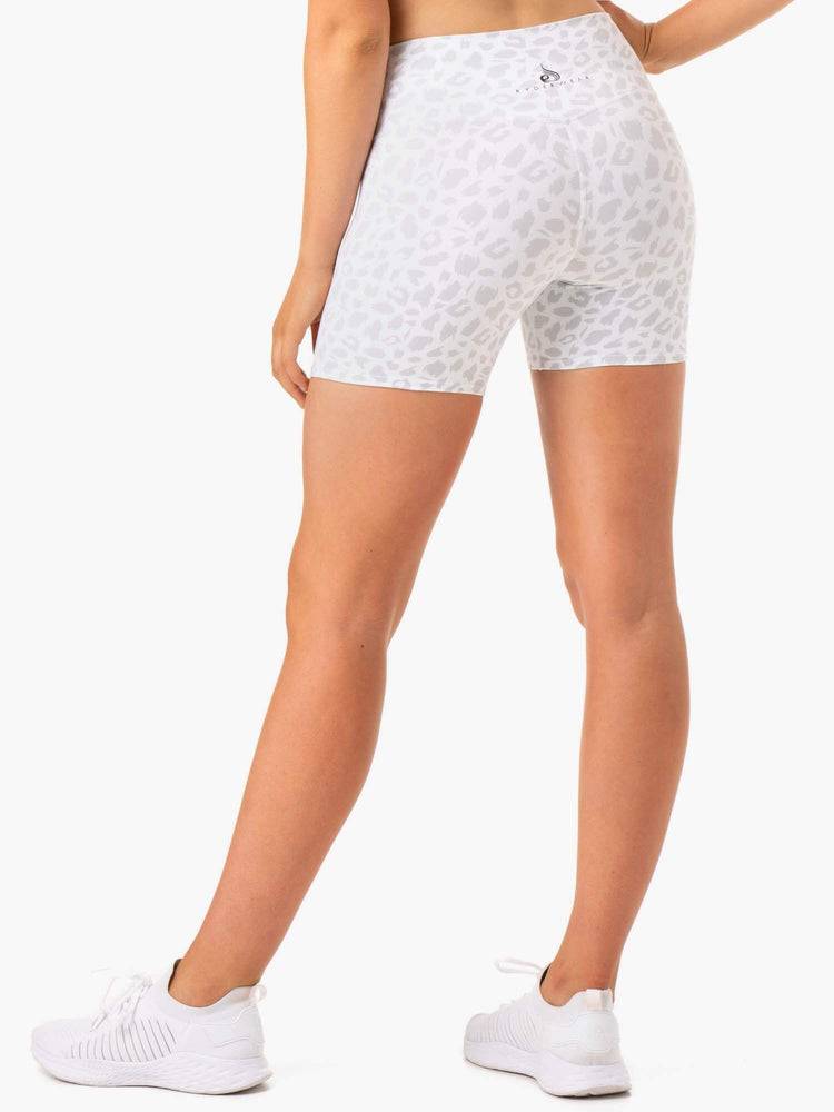 Women's Ryderwear Women Shorts Amazon High Waisted Shorts Snow Leopard | NZ1943CE