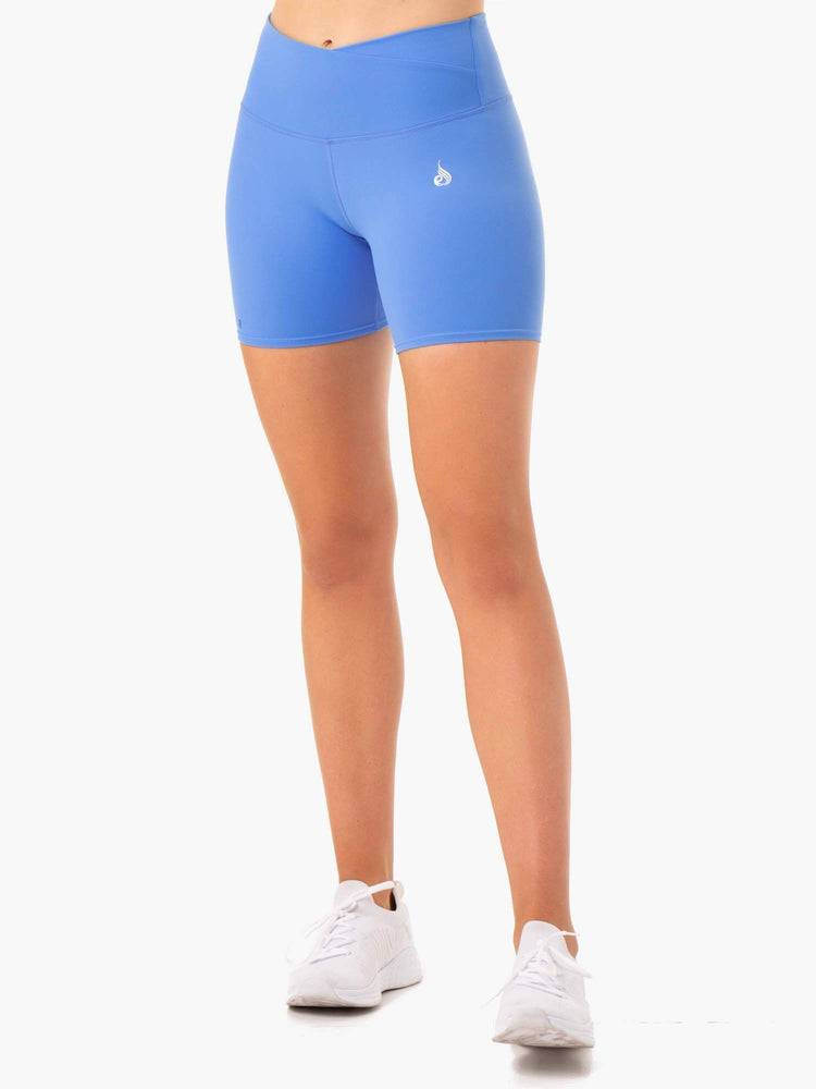 Women\'s Ryderwear Women Shorts Amazon High Waisted Shorts Blue | NZ2005YU