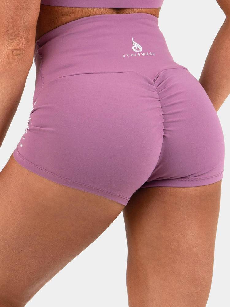 Women\'s Ryderwear Women Shorts Animal Scrunch Bum Shorts Purple | NZ2037SO