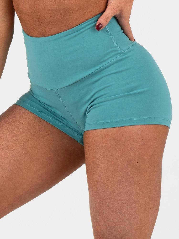 Women's Ryderwear Women Shorts Animal Scrunch Bum Shorts Teal | NZ2200LH