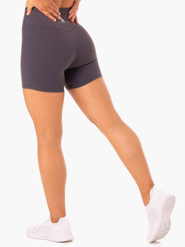 Women's Ryderwear Women Shorts Base High Waisted Shorts Charcoal | NZ1994XF