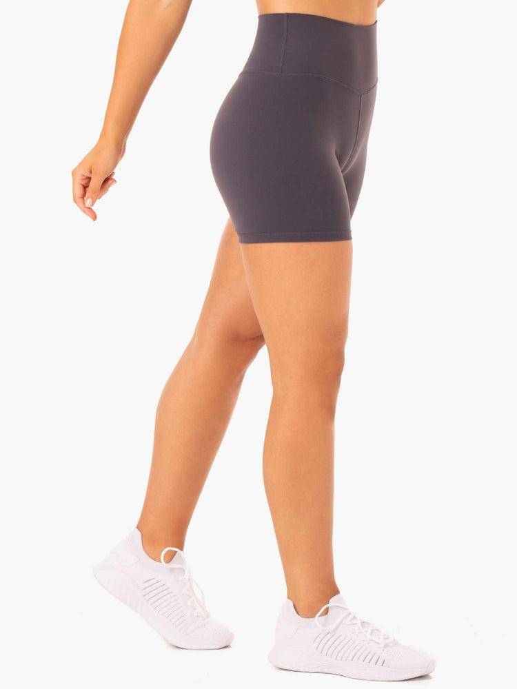 Women's Ryderwear Women Shorts Base High Waisted Shorts Charcoal | NZ1994XF