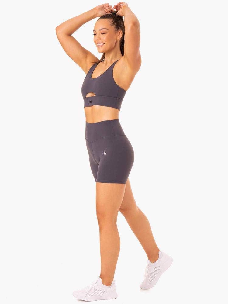 Women's Ryderwear Women Shorts Base High Waisted Shorts Charcoal | NZ1994XF