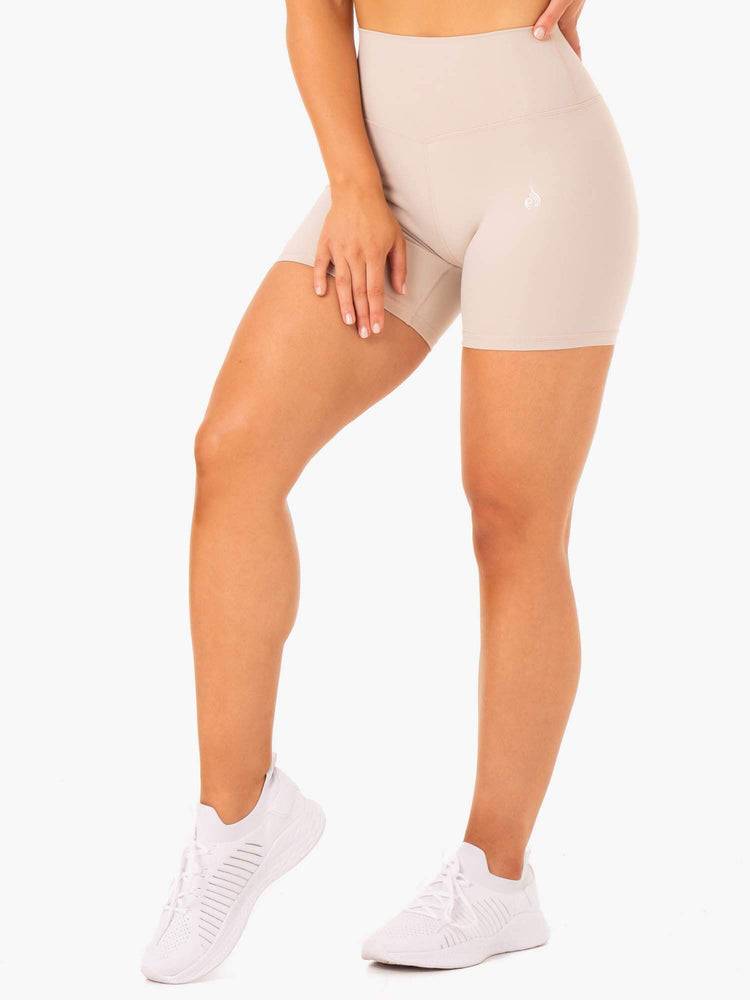 Women's Ryderwear Women Shorts Base High Waisted Shorts Mushroom | NZ2028EX