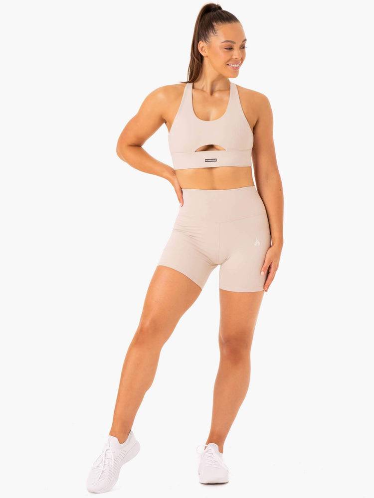 Women's Ryderwear Women Shorts Base High Waisted Shorts Mushroom | NZ2028EX