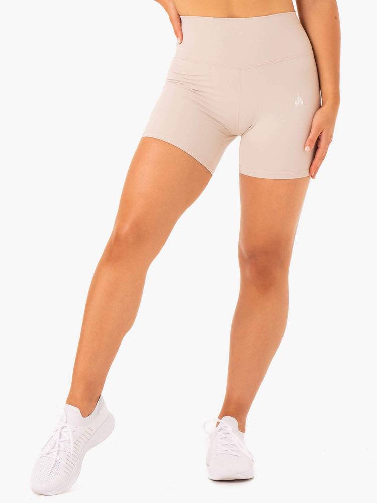 Women\'s Ryderwear Women Shorts Base High Waisted Shorts Mushroom | NZ2028EX