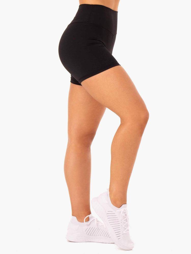 Women's Ryderwear Women Shorts Base High Waisted Shorts Black | NZ2045ZG