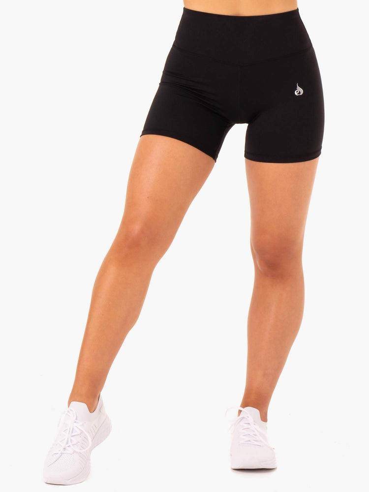 Women\'s Ryderwear Women Shorts Base High Waisted Shorts Black | NZ2045ZG