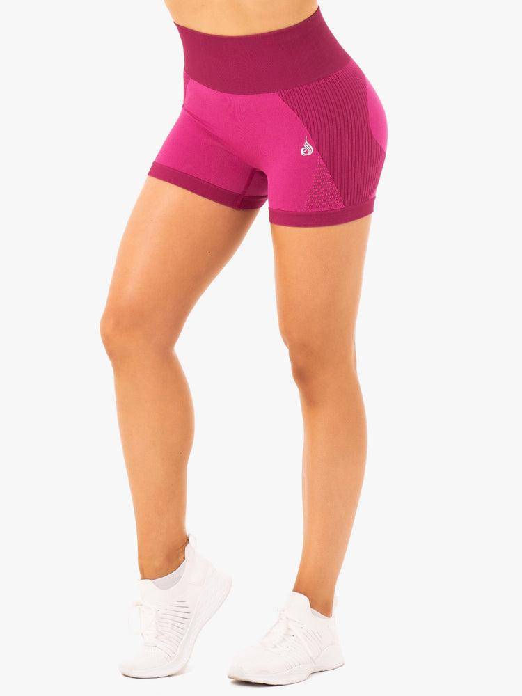 Women\'s Ryderwear Women Shorts Electra Seamless Shorts Electric Pink | NZ1940LH