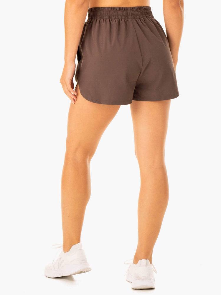 Women's Ryderwear Women Shorts Element Training Shorts Chocolate | NZ2099CE