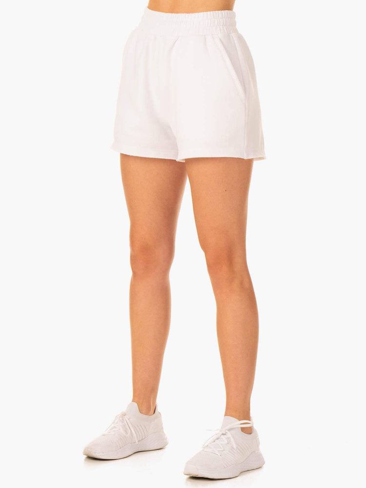 Women's Ryderwear Women Shorts Elevate Track Shorts White | NZ2127BC