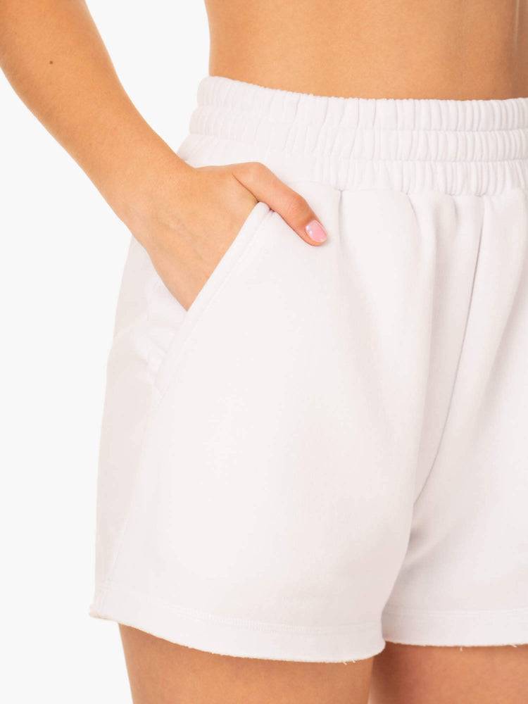 Women's Ryderwear Women Shorts Elevate Track Shorts White | NZ2127BC