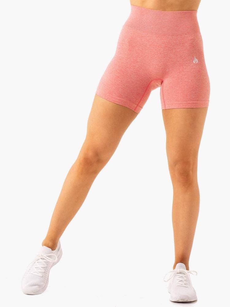 Women's Ryderwear Women Shorts Essential Seamless Shorts Pink Marl | NZ2054EX