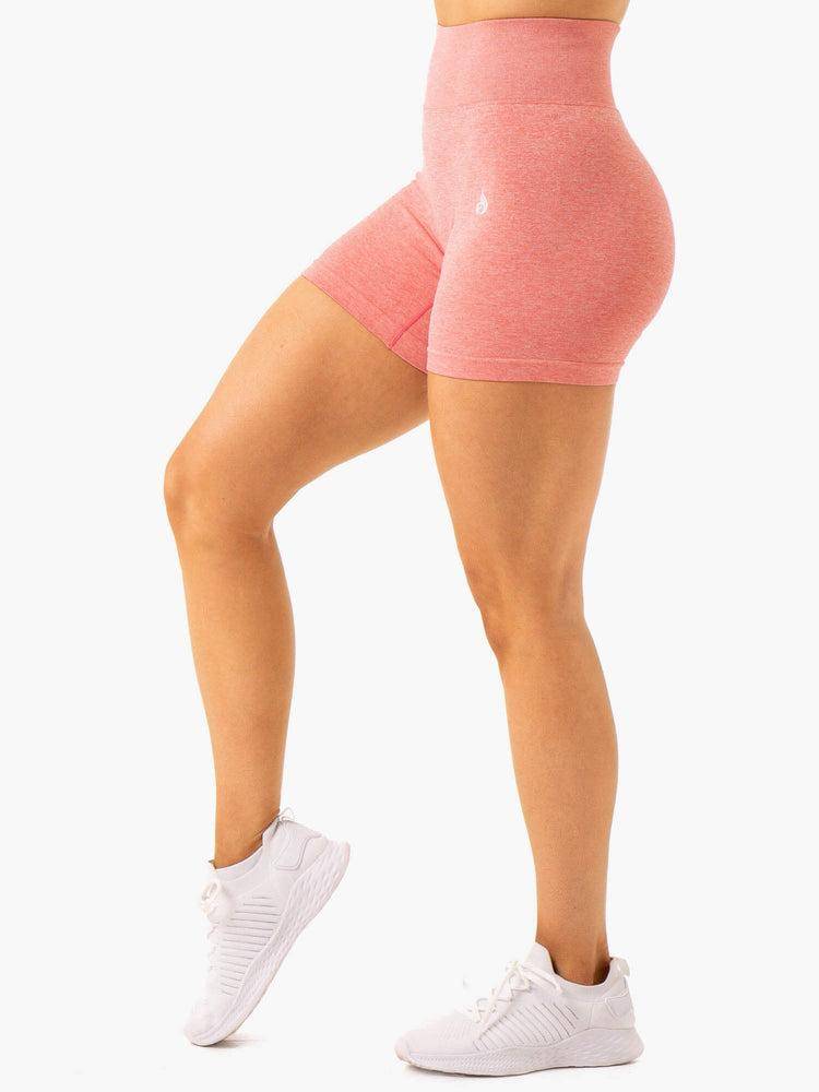 Women's Ryderwear Women Shorts Essential Seamless Shorts Pink Marl | NZ2054EX