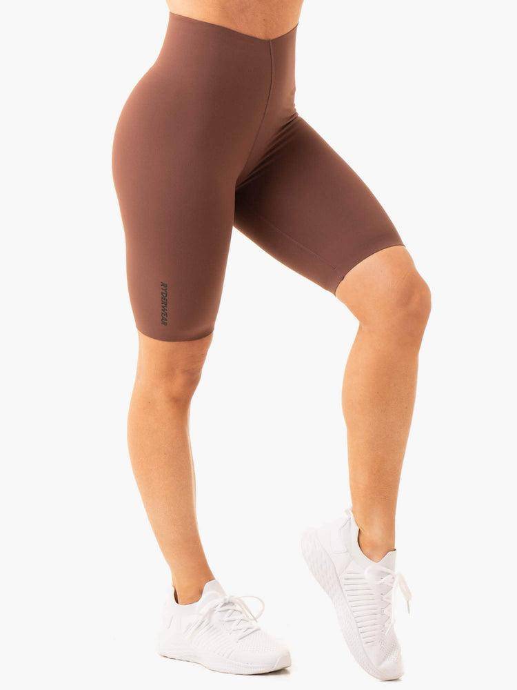 Women's Ryderwear Women Shorts Extend Compression Bike Shorts Chocolate | NZ2059IS