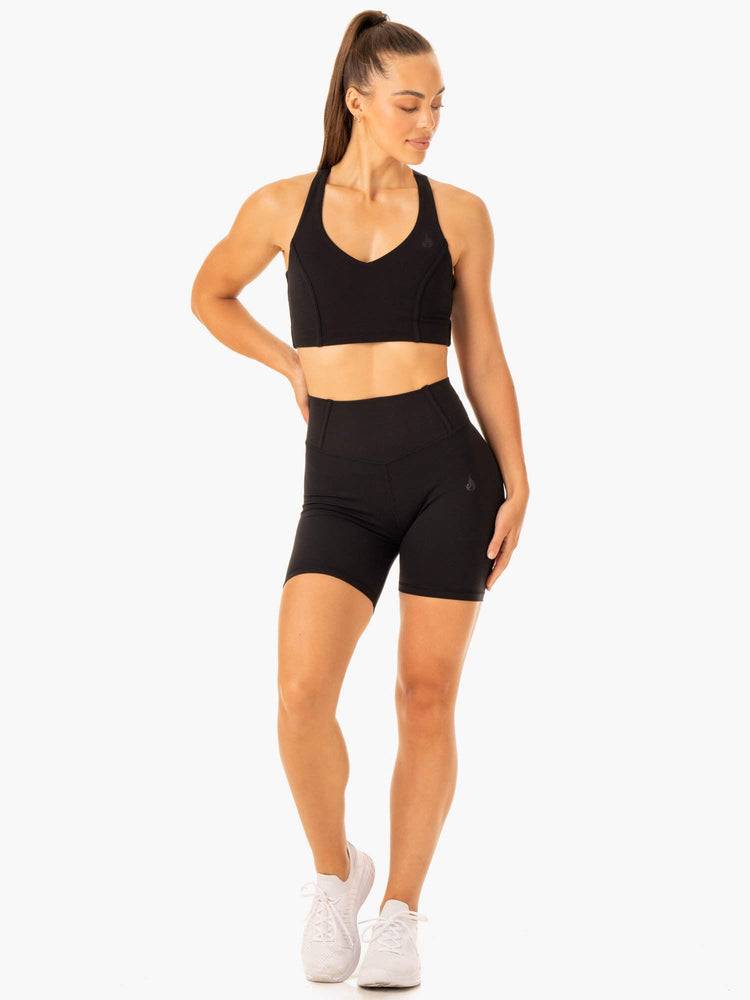 Women's Ryderwear Women Shorts Form Scrunch Bum Shorts Black | NZ2050NB