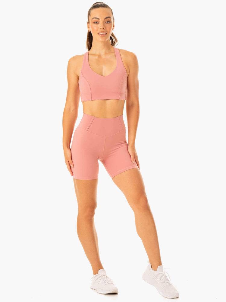 Women's Ryderwear Women Shorts Form Scrunch Bum Shorts Dusty Pink | NZ2104QZ