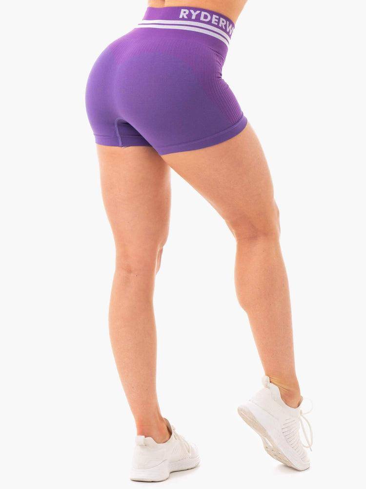 Women's Ryderwear Women Shorts Freestyle Seamless High Waisted Shorts Purple | NZ1934DN