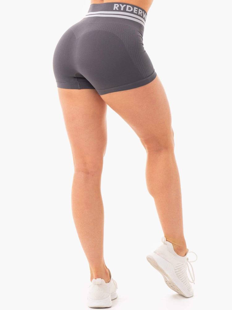 Women's Ryderwear Women Shorts Freestyle Seamless High Waisted Shorts Charcoal | NZ2203CE