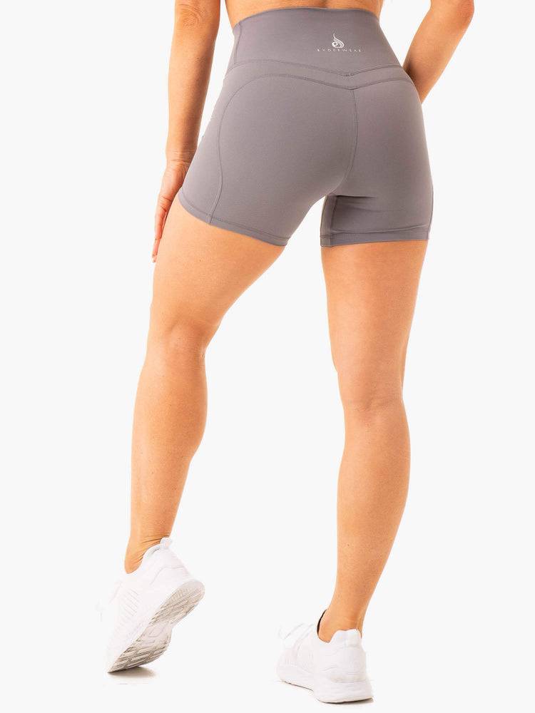 Women's Ryderwear Women Shorts Frequency High Waisted Shorts Smoke Grey | NZ2092GL