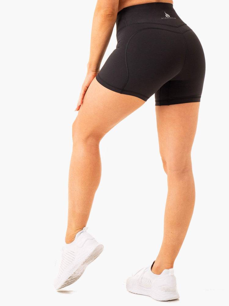 Women's Ryderwear Women Shorts Frequency High Waisted Shorts Black | NZ2138OR