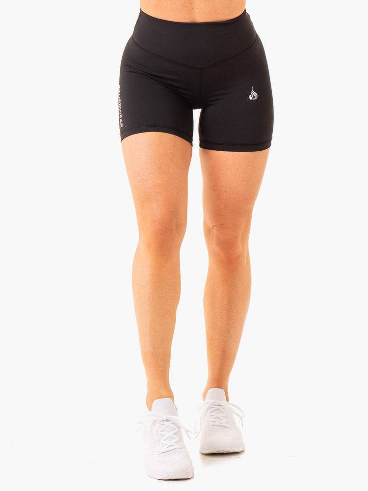 Women's Ryderwear Women Shorts Frequency High Waisted Shorts Black | NZ2138OR