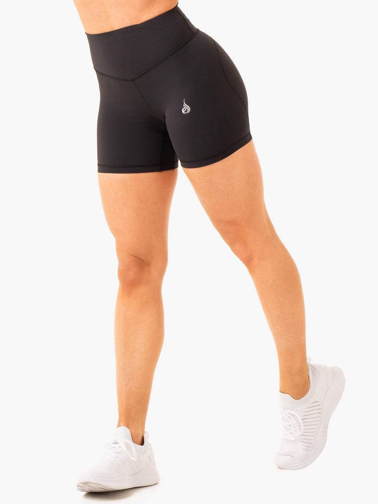 Women's Ryderwear Women Shorts Frequency High Waisted Shorts Black | NZ2138OR