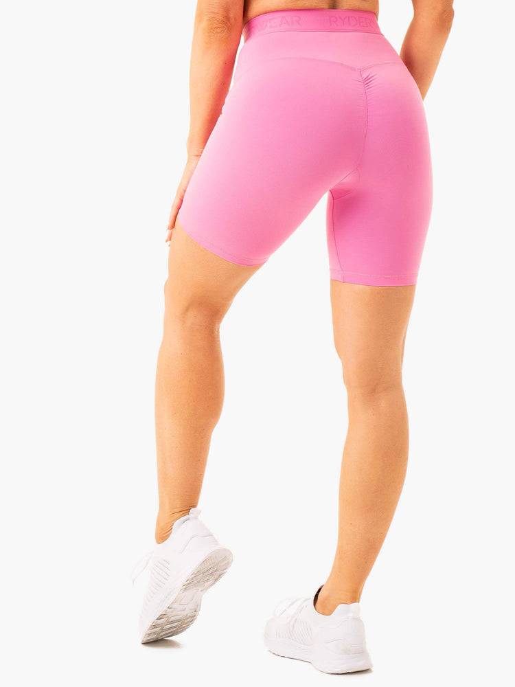 Women's Ryderwear Women Shorts Level Up High Waisted Scrunch Shorts Pink | NZ1980UT