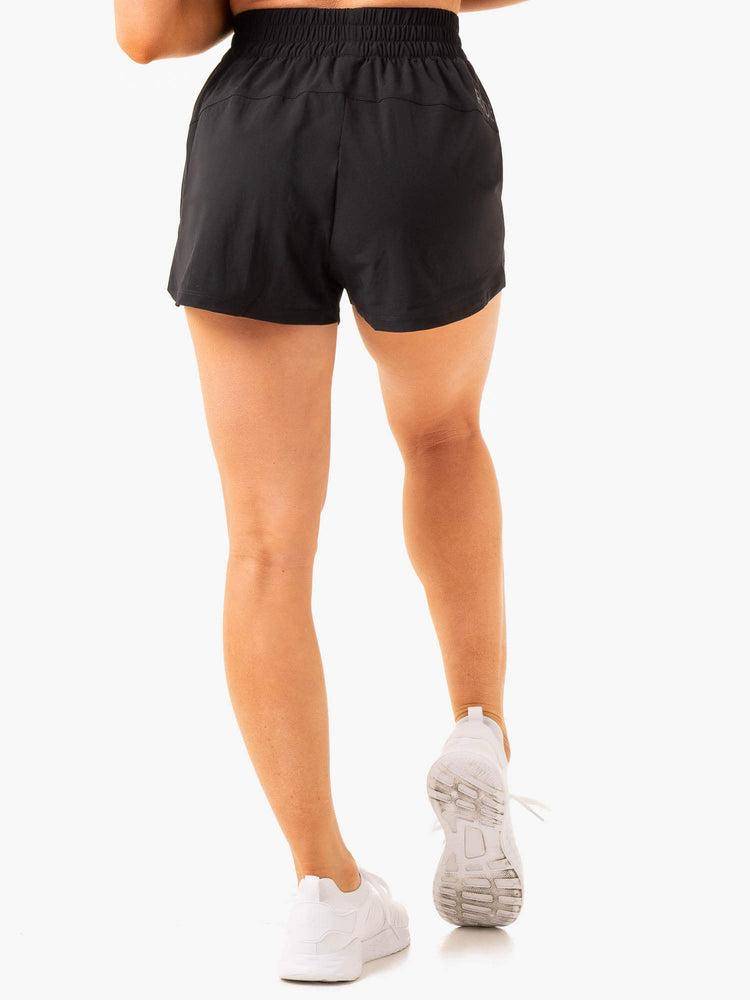 Women's Ryderwear Women Shorts Level Up Training Shorts Black | NZ2015HK