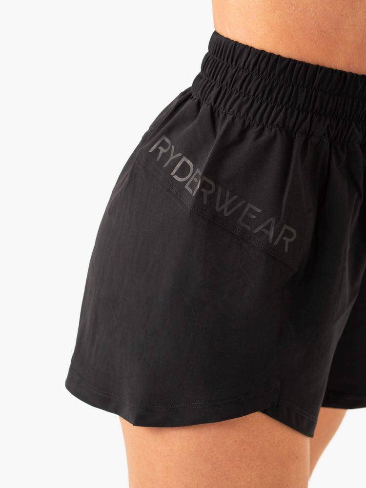 Women's Ryderwear Women Shorts Level Up Training Shorts Black | NZ2015HK