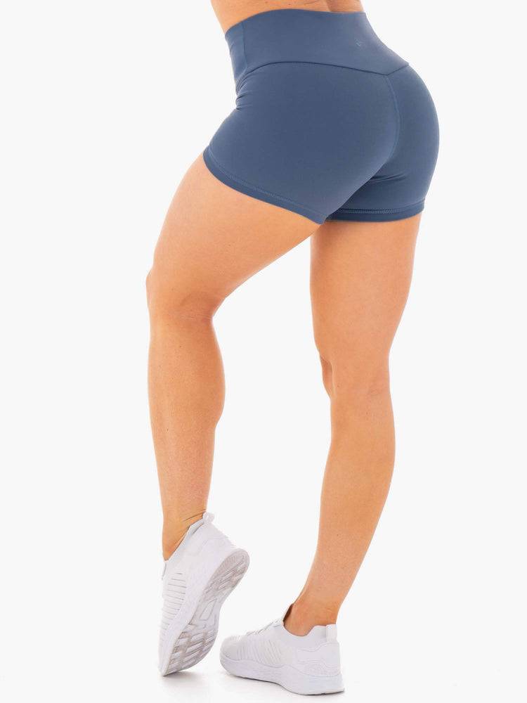 Women's Ryderwear Women Shorts Motion High Waisted Shorts Steel Blue | NZ1950EX