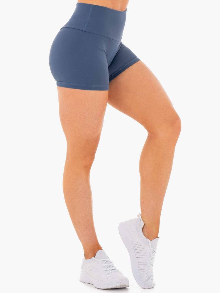 Women's Ryderwear Women Shorts Motion High Waisted Shorts Steel Blue | NZ1950EX