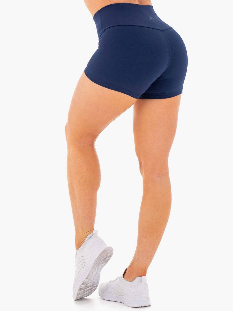 Women's Ryderwear Women Shorts Motion High Waisted Shorts Navy | NZ1951RW