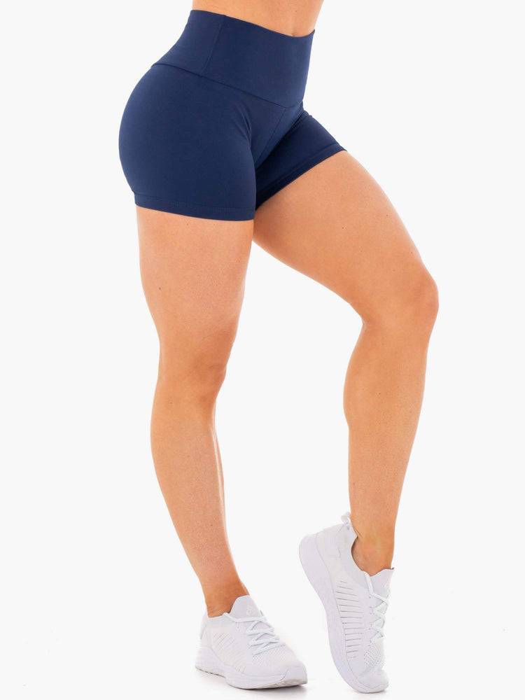 Women's Ryderwear Women Shorts Motion High Waisted Shorts Navy | NZ1951RW