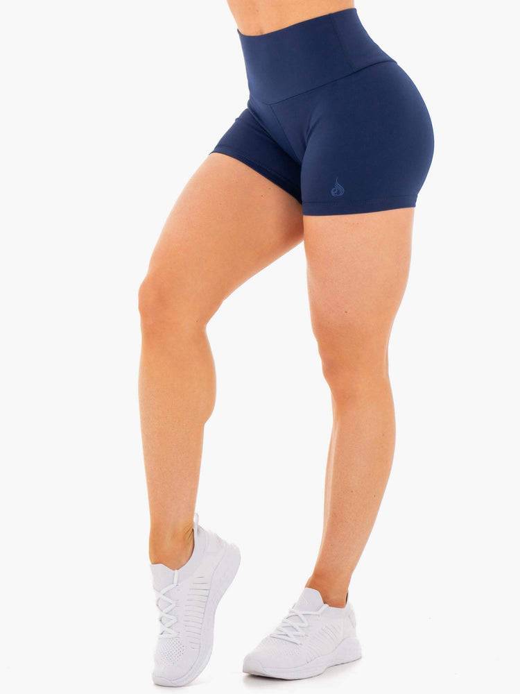 Women\'s Ryderwear Women Shorts Motion High Waisted Shorts Navy | NZ1951RW