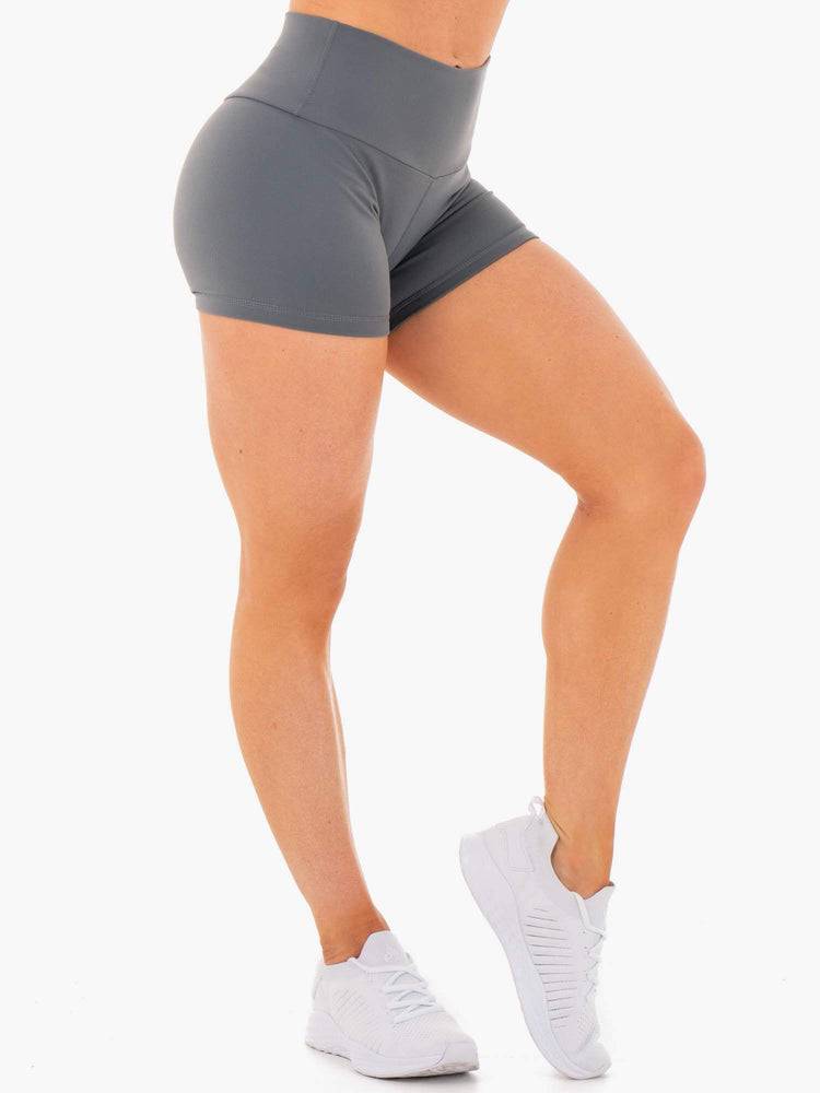 Women's Ryderwear Women Shorts Motion High Waisted Shorts Charcoal | NZ2174LH