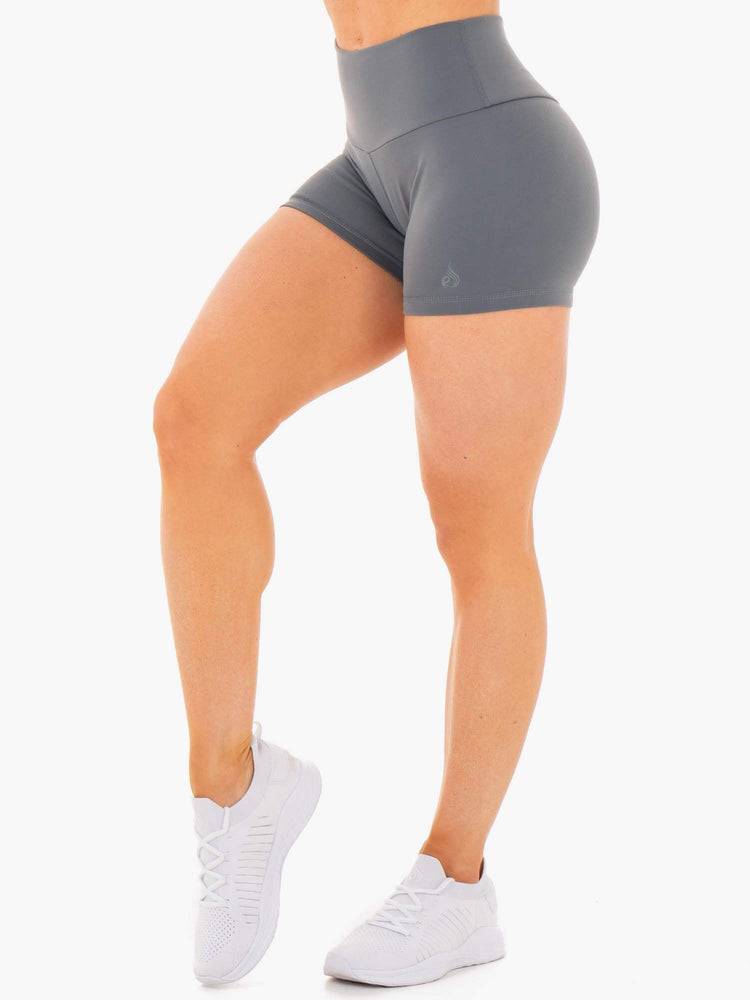 Women\'s Ryderwear Women Shorts Motion High Waisted Shorts Charcoal | NZ2174LH