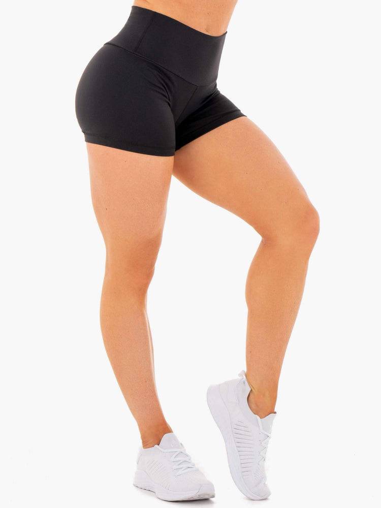 Women's Ryderwear Women Shorts Motion High Waisted Shorts Black | NZ2208QZ