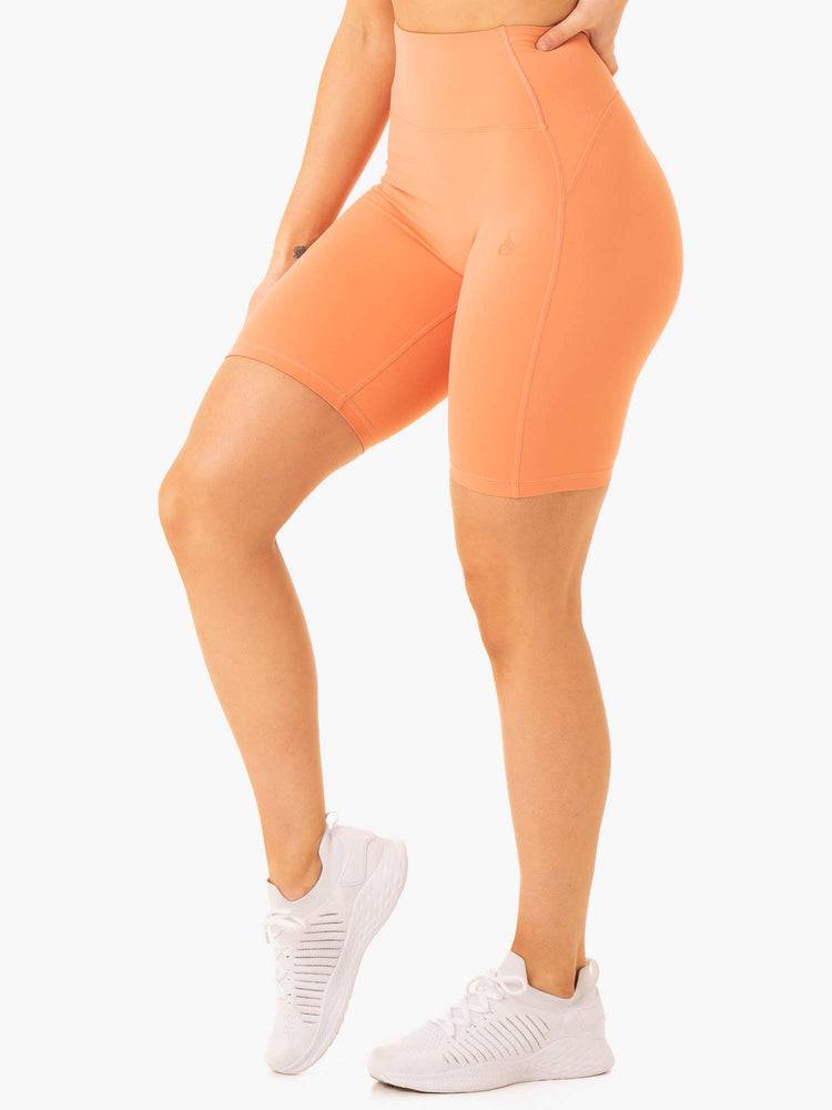 Women's Ryderwear Women Shorts NKD Frame High Waisted Bike Shorts Terracotta | NZ2061PQ