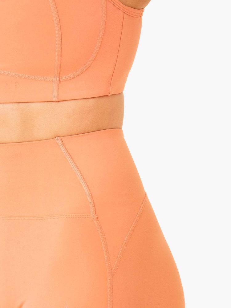 Women's Ryderwear Women Shorts NKD Frame High Waisted Bike Shorts Terracotta | NZ2061PQ