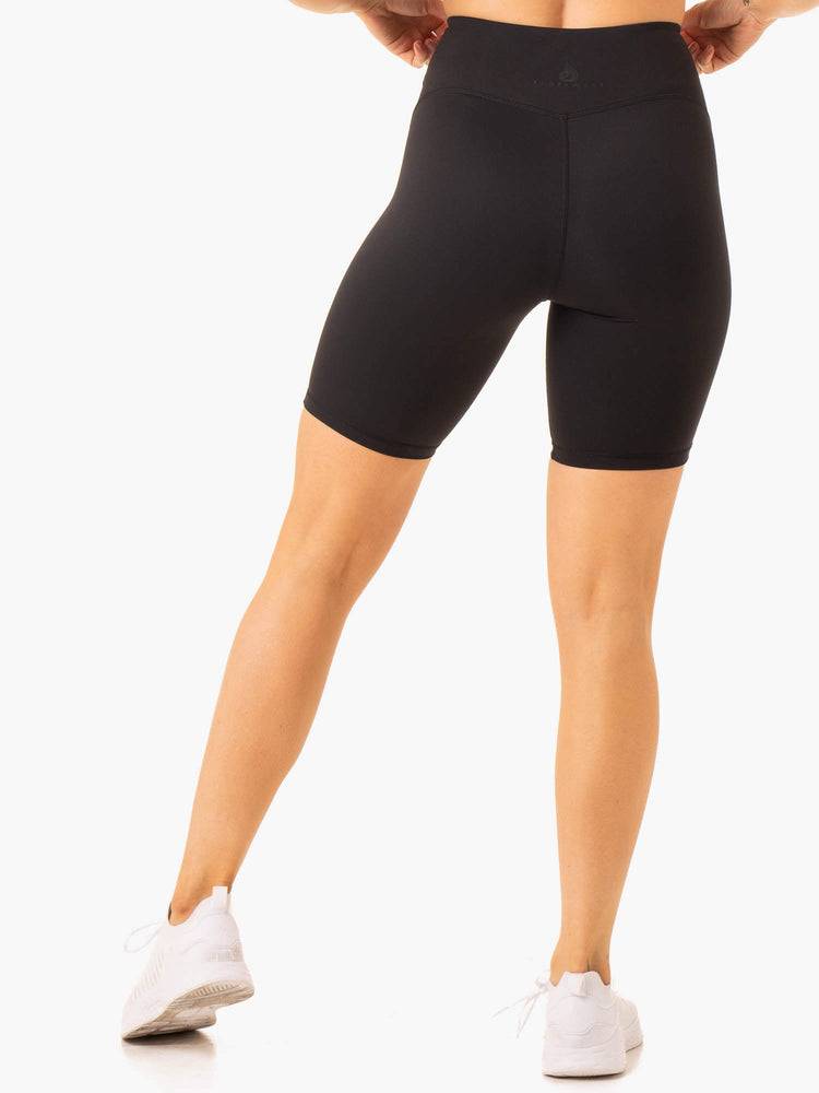 Women's Ryderwear Women Shorts NKD Frame High Waisted Bike Shorts Black | NZ2115SO