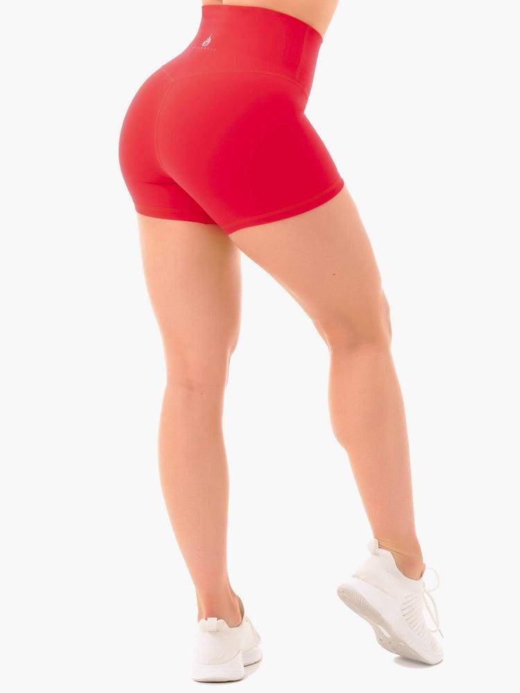 Women's Ryderwear Women Shorts NKD High Waisted Shorts Red | NZ1967ZG