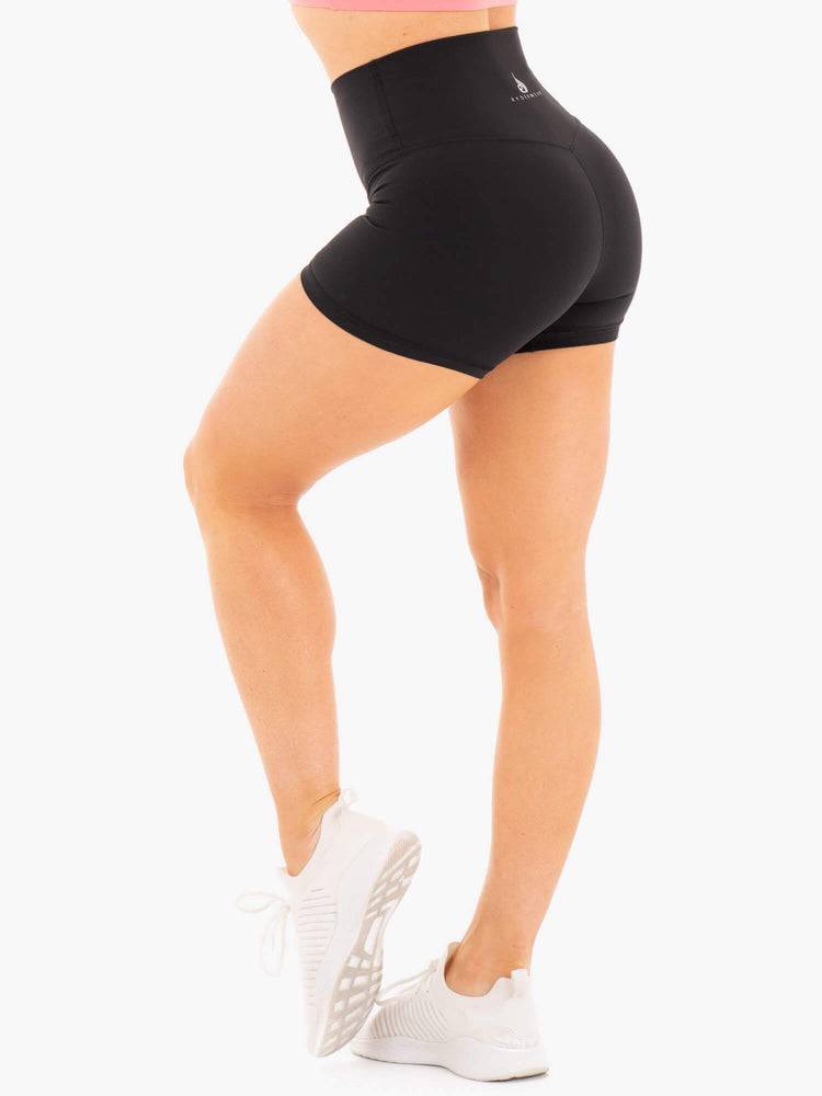 Women's Ryderwear Women Shorts NKD High Waisted Shorts Black | NZ2053WY