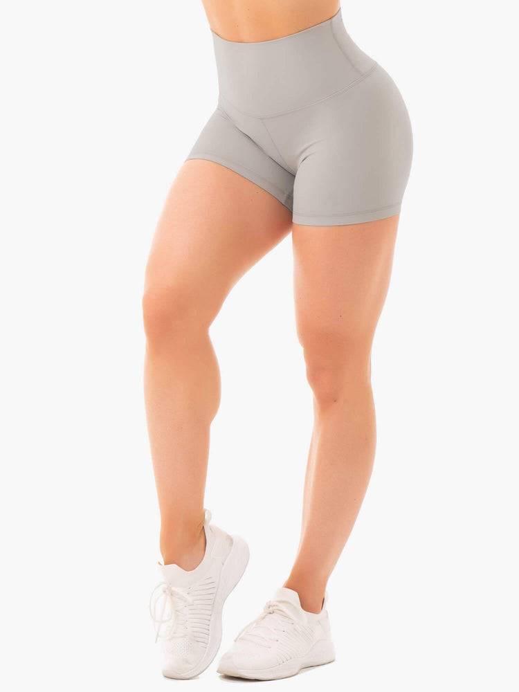 Women\'s Ryderwear Women Shorts NKD High Waisted Shorts Grey | NZ2194DN