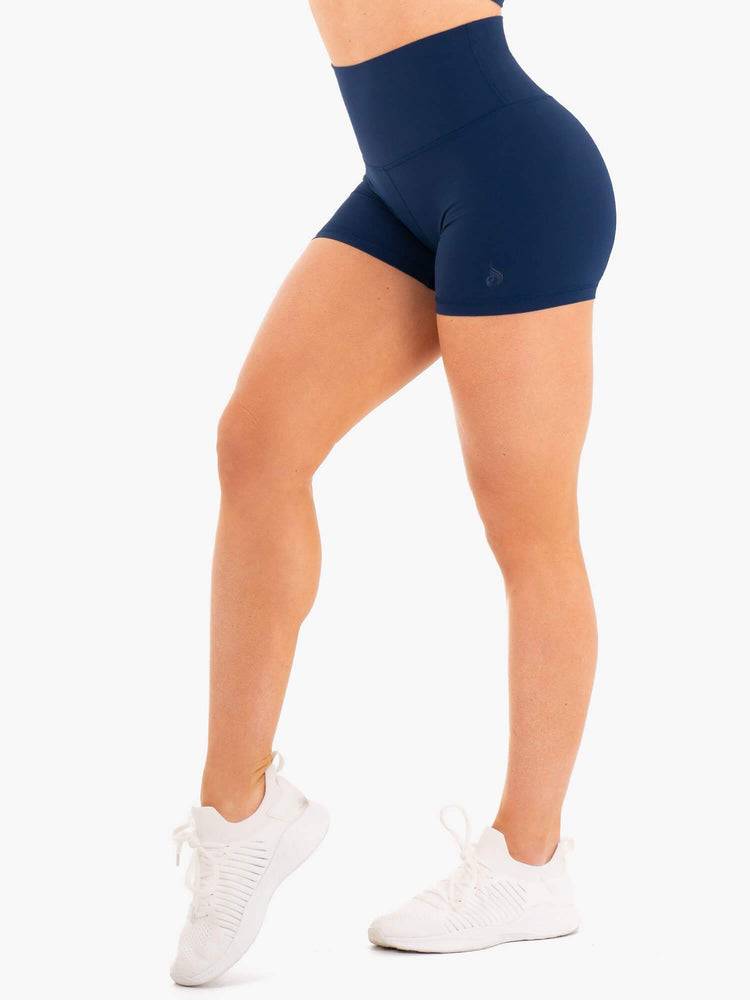 Women\'s Ryderwear Women Shorts NKD High Waisted Shorts Navy | NZ2210EX